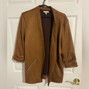 Brown suede blazer